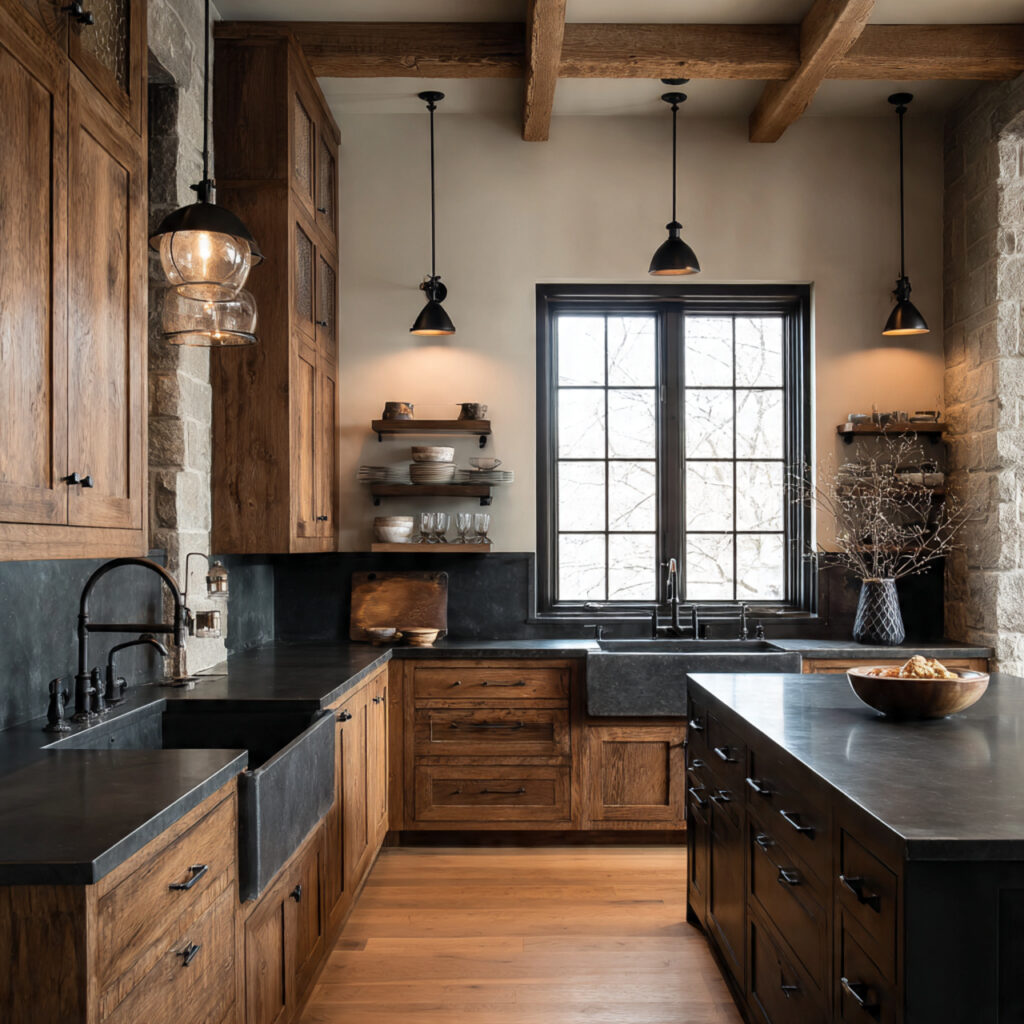 12 moody farmhouse kitchen with matte black