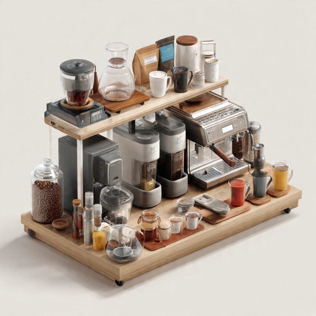 a coffee bar designed for daily routine