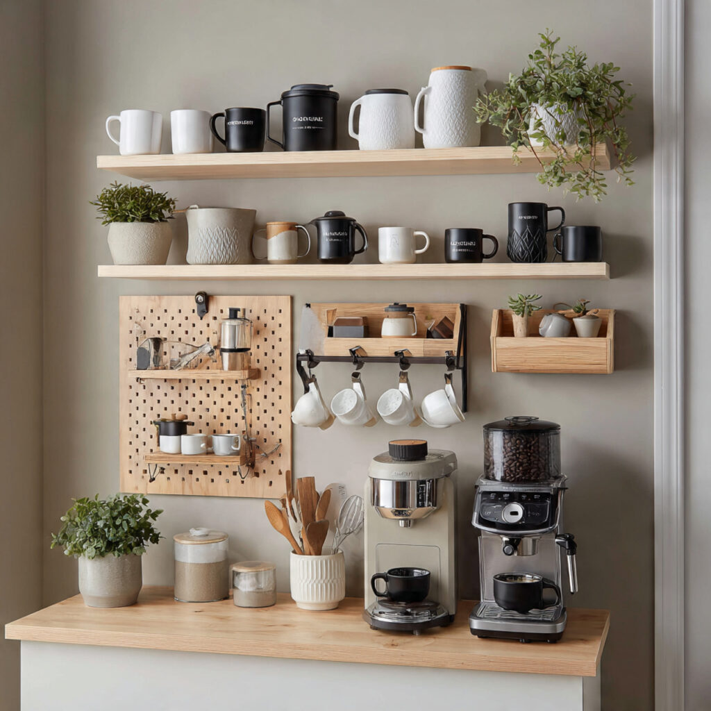 a compact coffee bar is ideal for