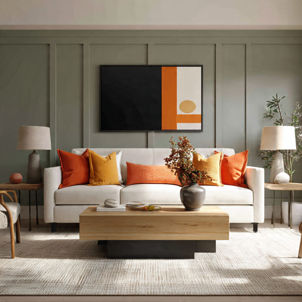 a living room with a sofa a