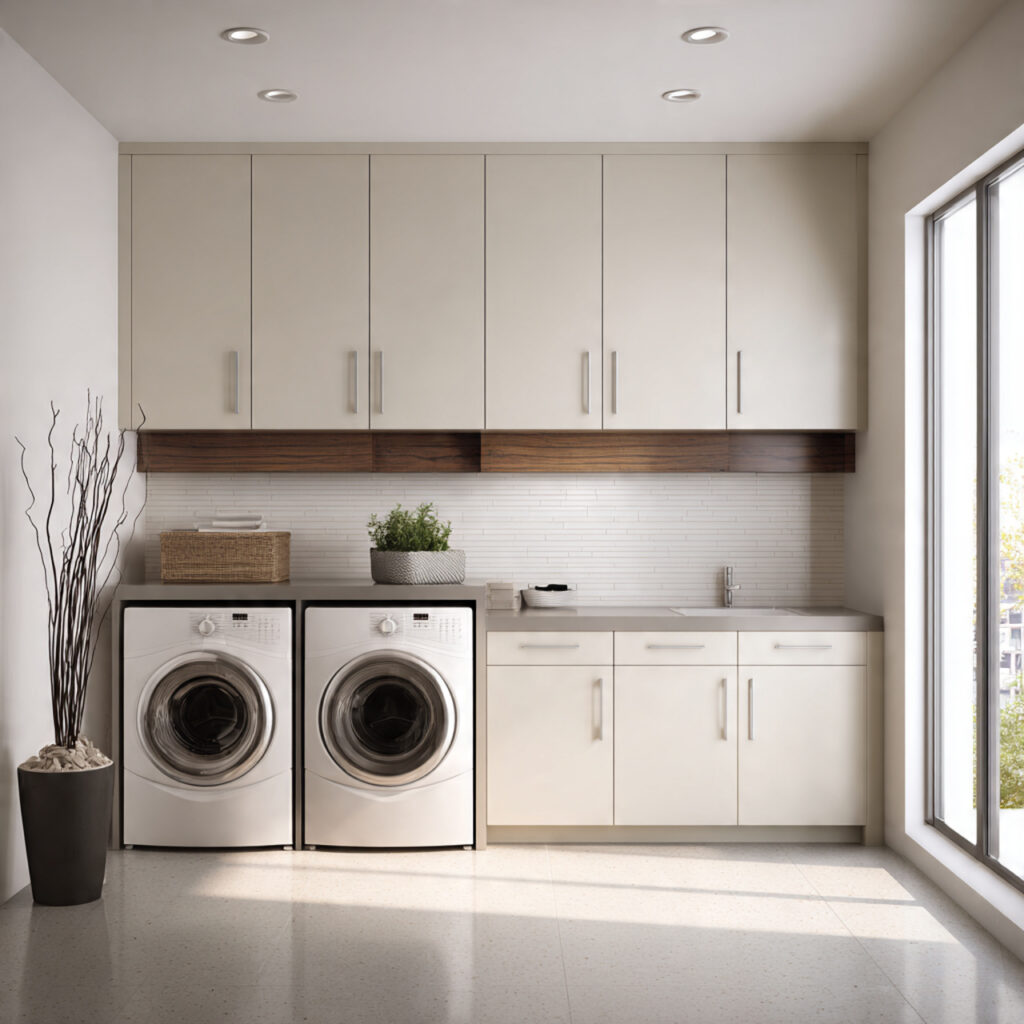 26 Modern Laundry Room Ideas That Are Functional and Instagram-Worthy 2 a minimalist laundry room focuses on simplicity