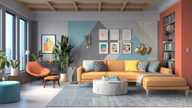 Modern Colorful Living Room