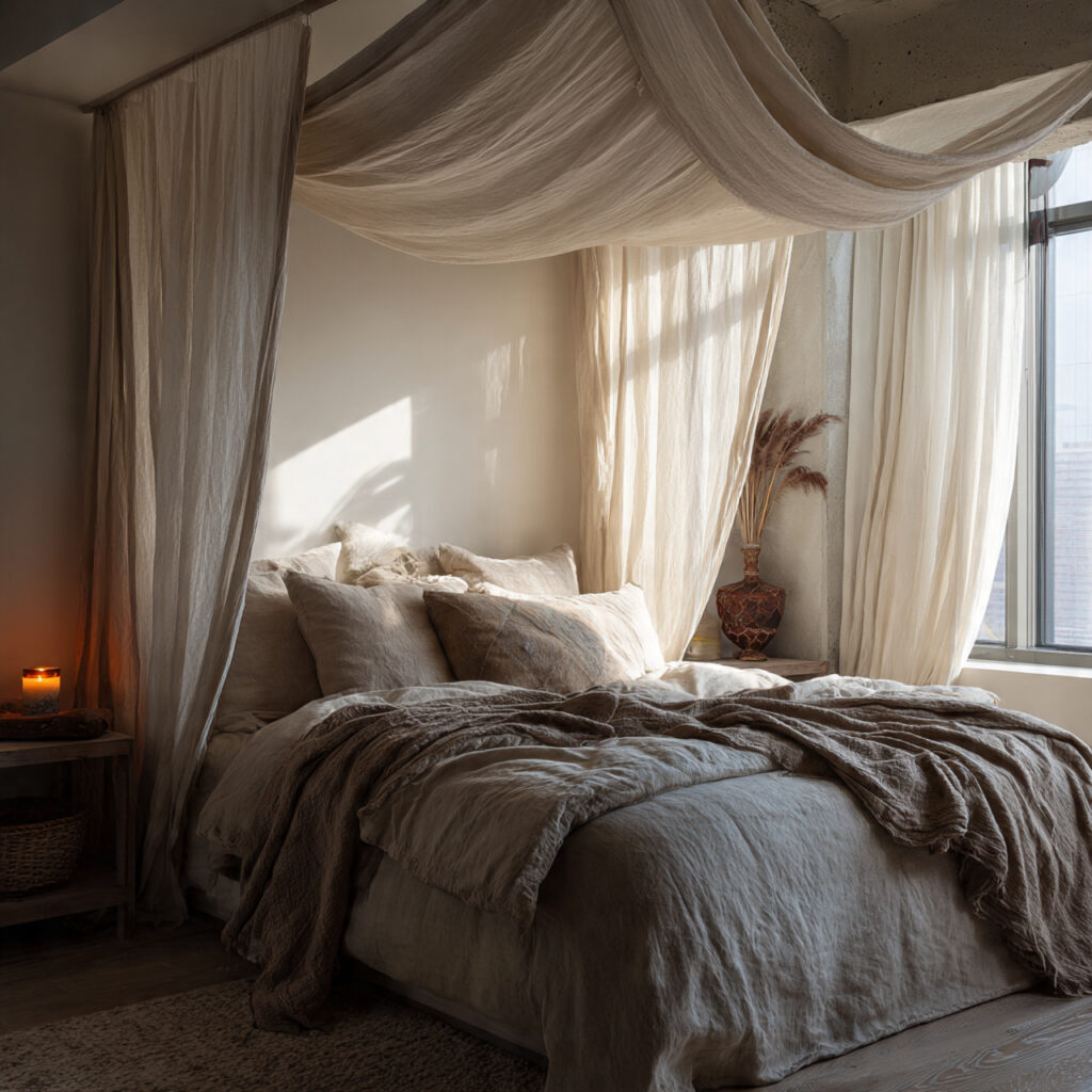 a simple canopy effect adds intimacy to