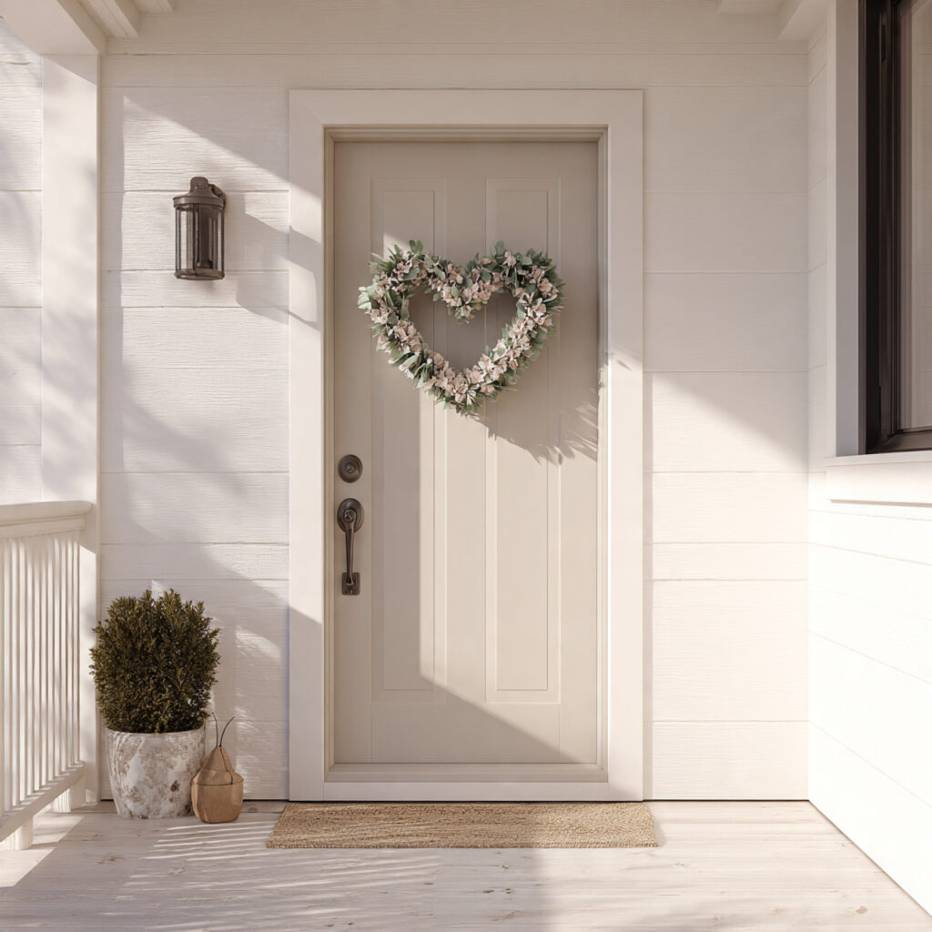 a simple valentine s day front door with