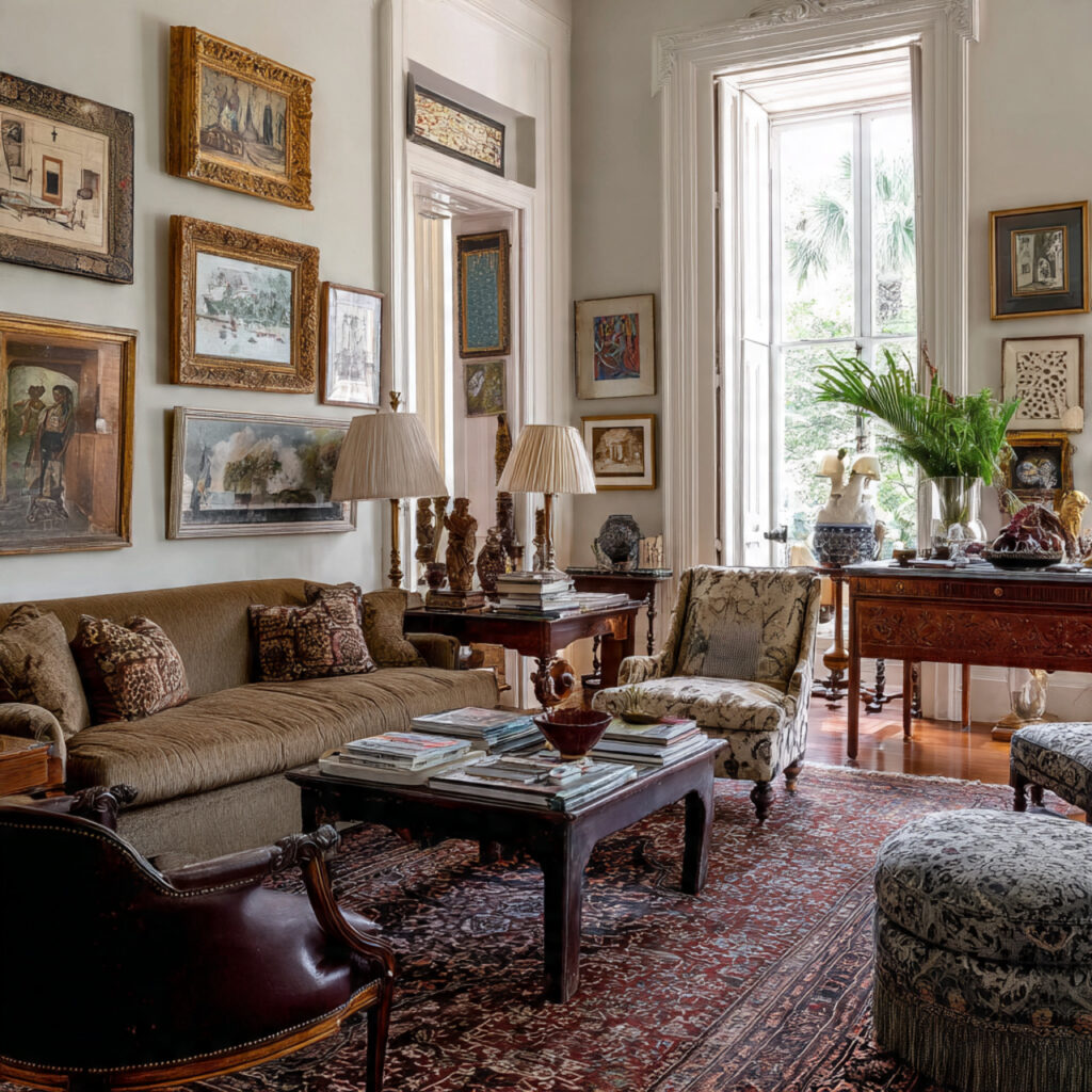 a southern home with heirloom decor pieces