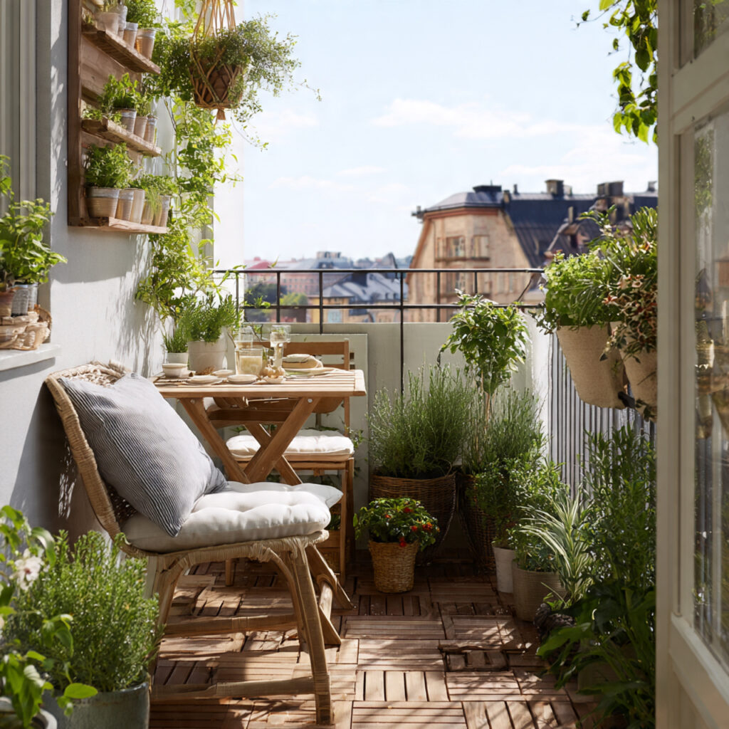 a tiny balcony can transform into a