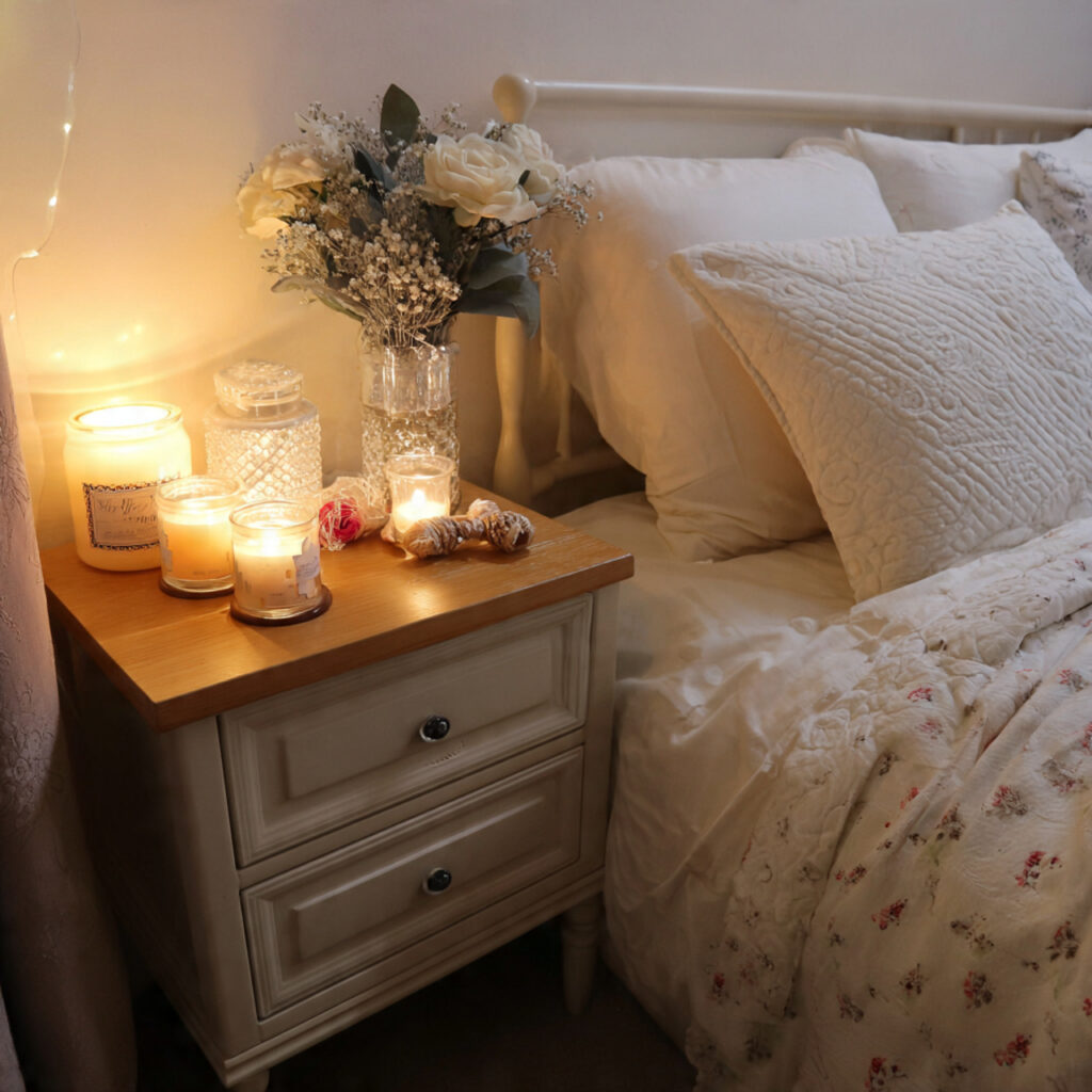 bedside tables are perfect for small romantic