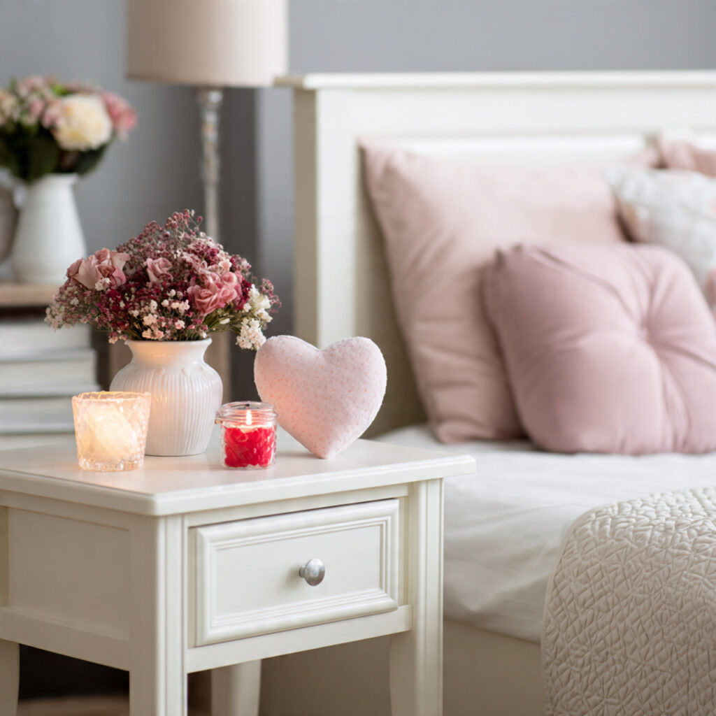 bedside tables are perfect for small valentines