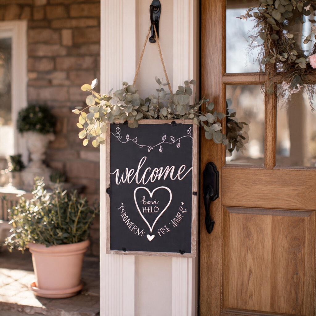 chalkboard signs add character and warmth to