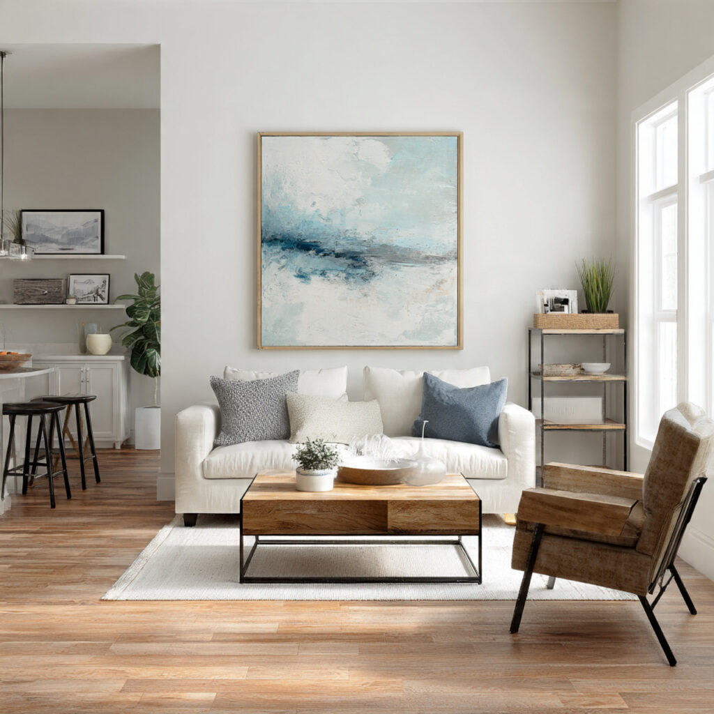 coastal inspired artwork brings personality and style to