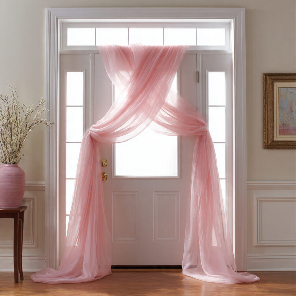 door scarves add elegance and softness to