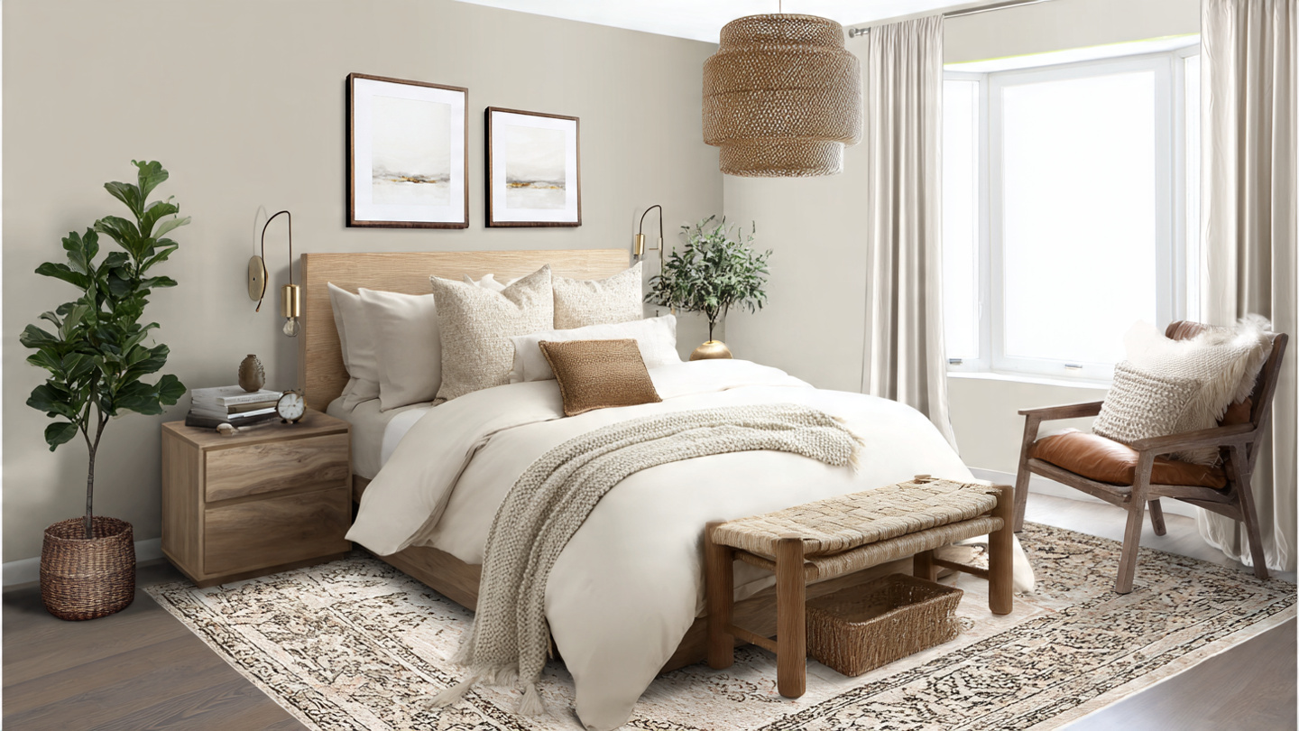 Earthy Minimalist Bedroom