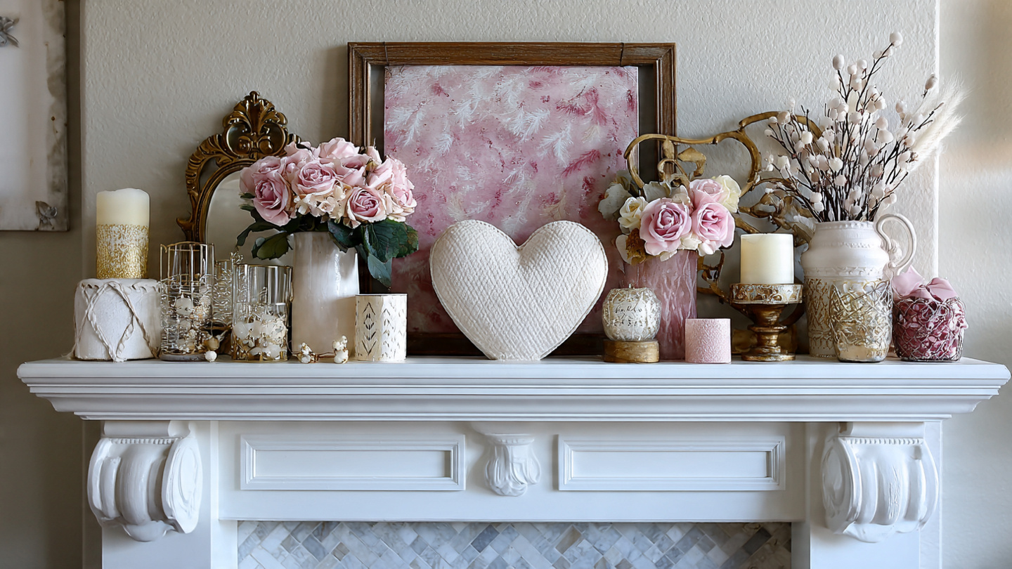 Valentine Mantle Decor Ideas