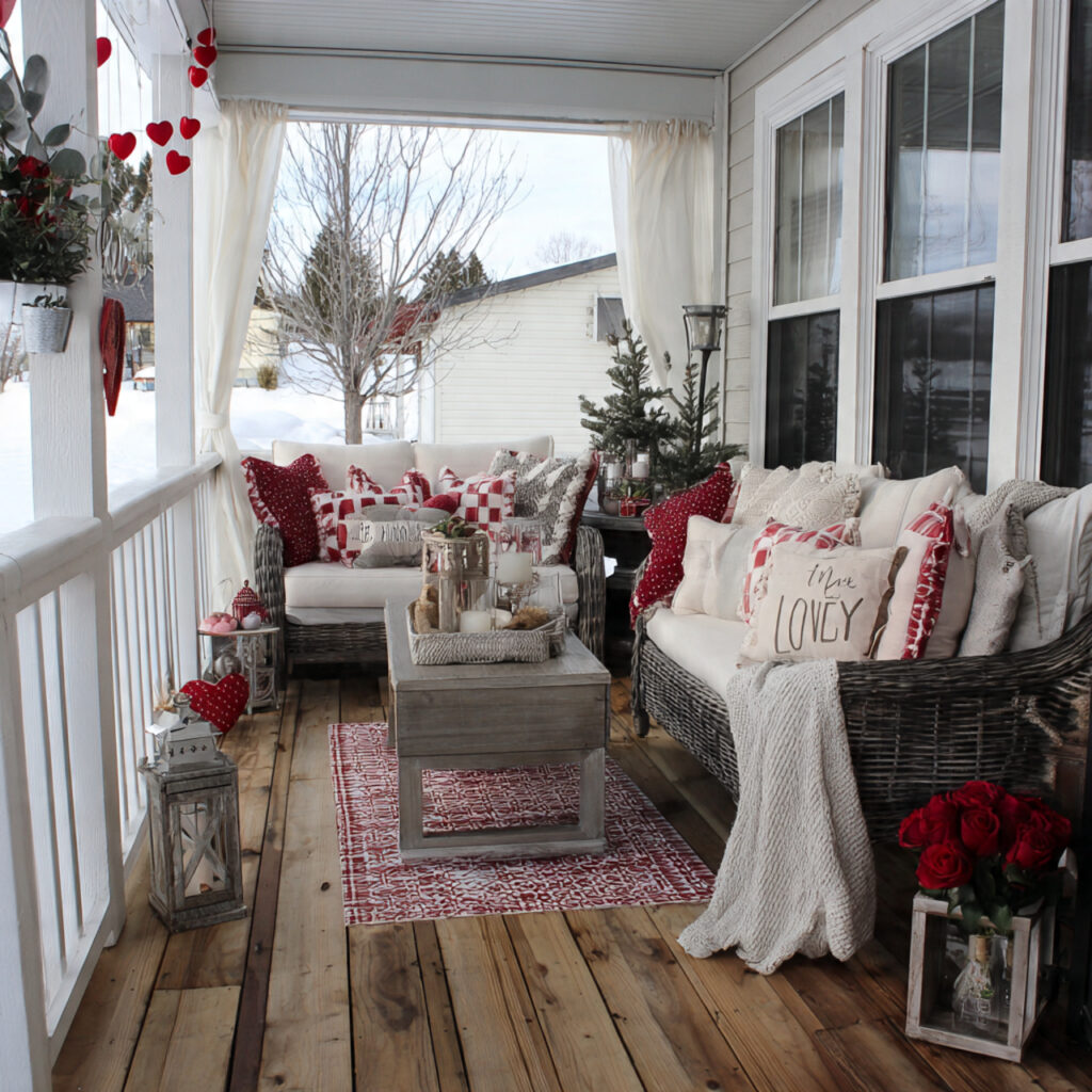 farmhouse valentine outdoor porch decor