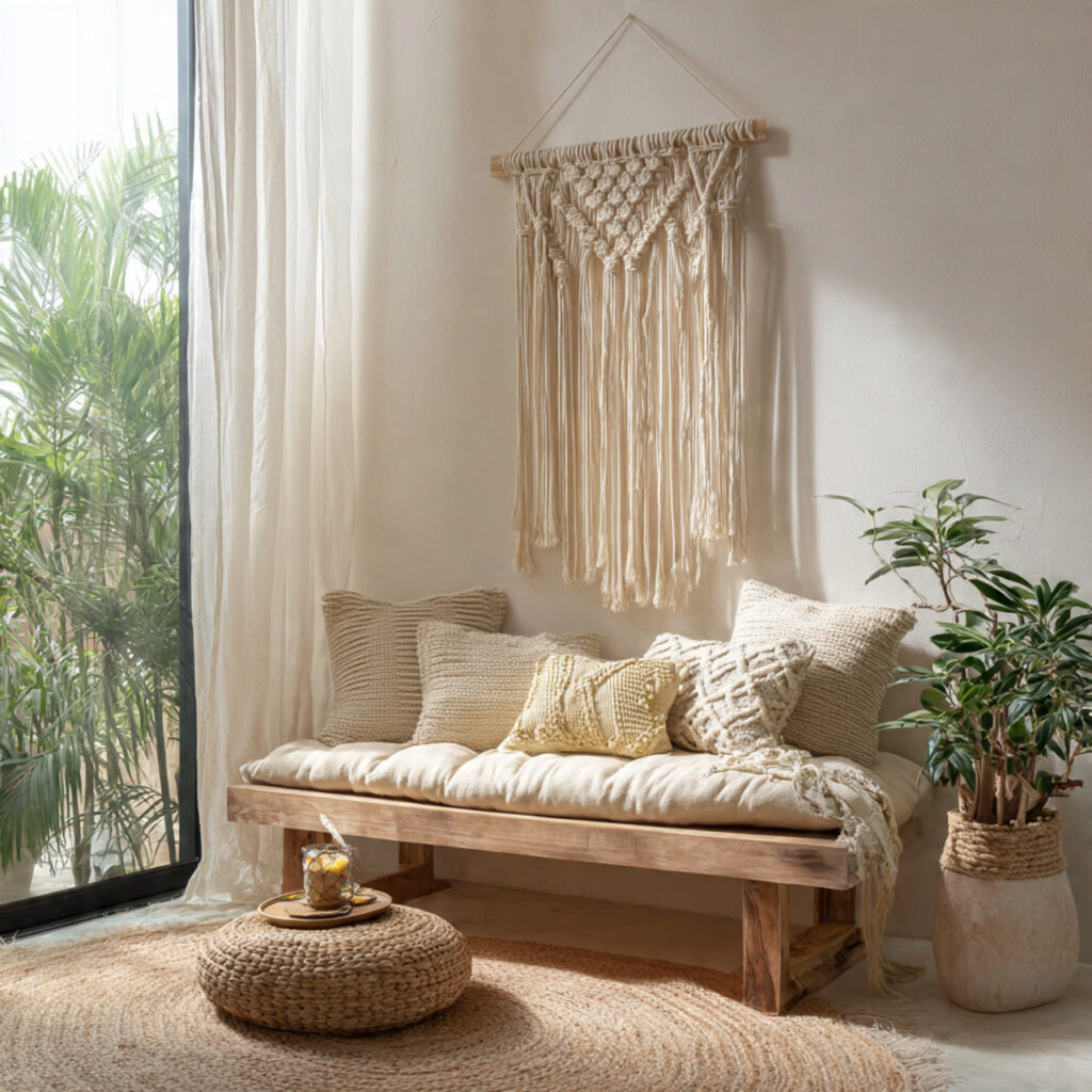 hanging macrame decor for boho charm