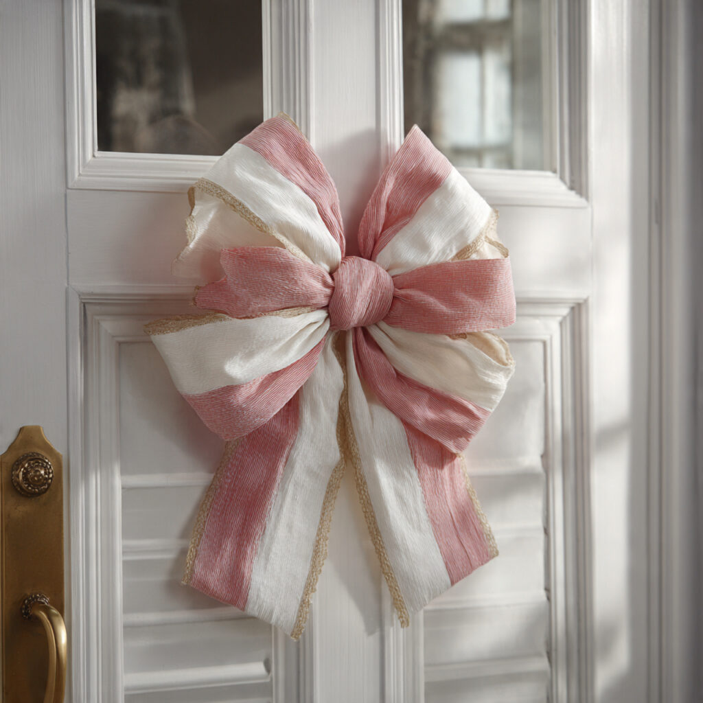 large valentine bows add softness and charm