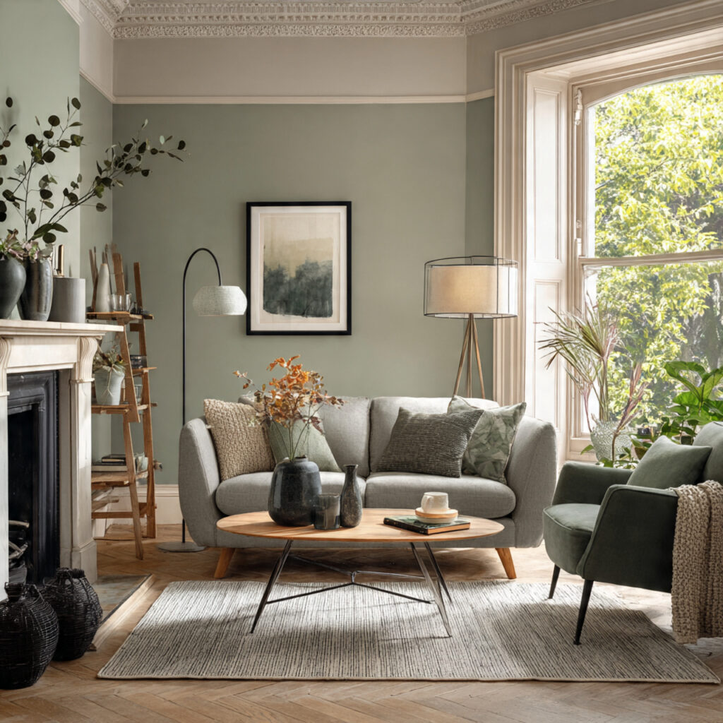 26 Sage Green Living Room Ideas That Look Calm and Elegant 26 living room with sage green accessories