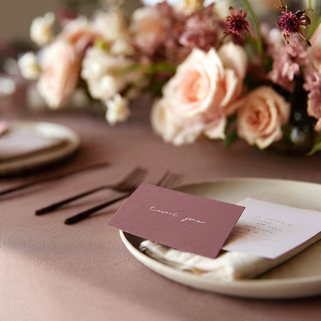 minimal valentine quote cards with soft fonts