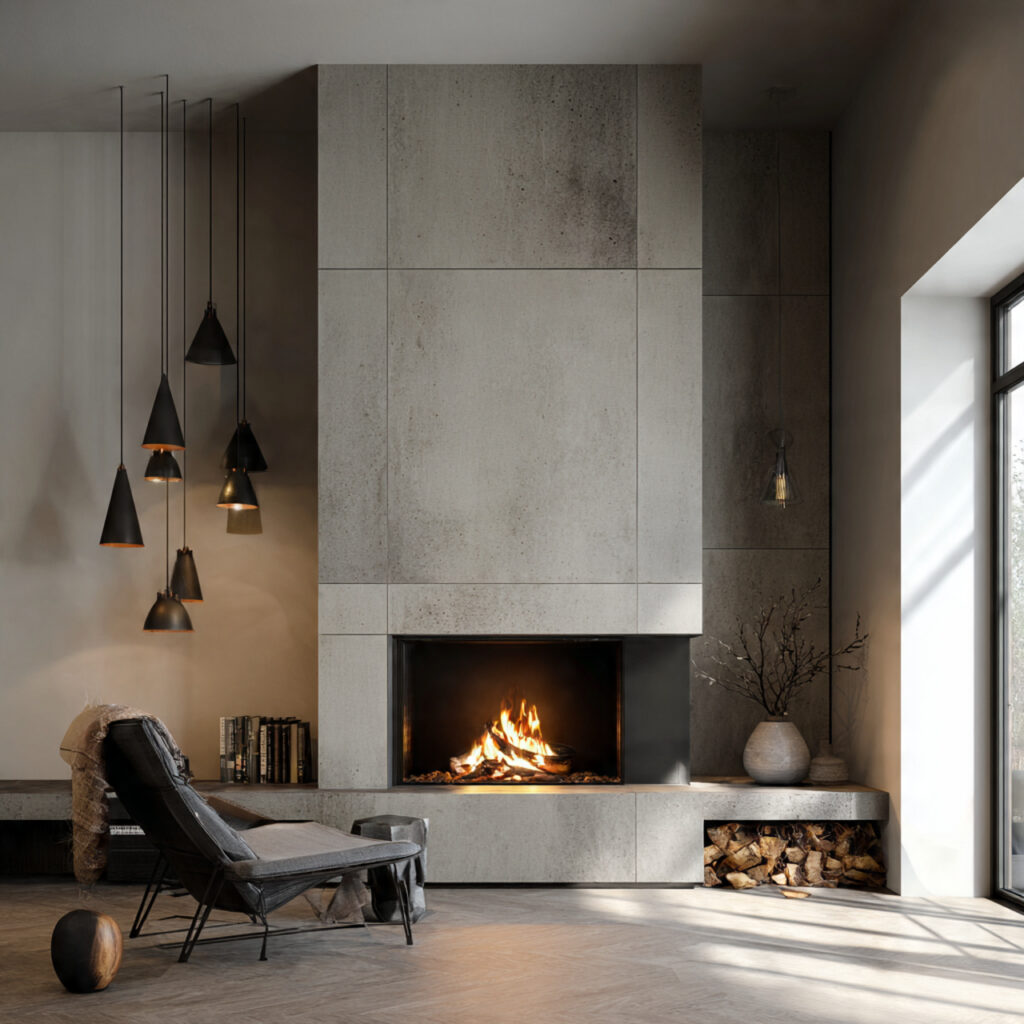 minimalist fireplace design