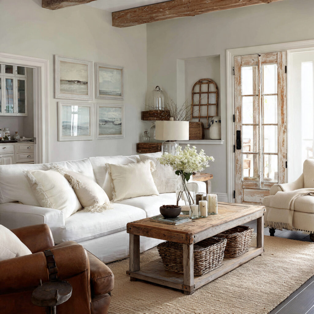 neutral walls create a clean base for