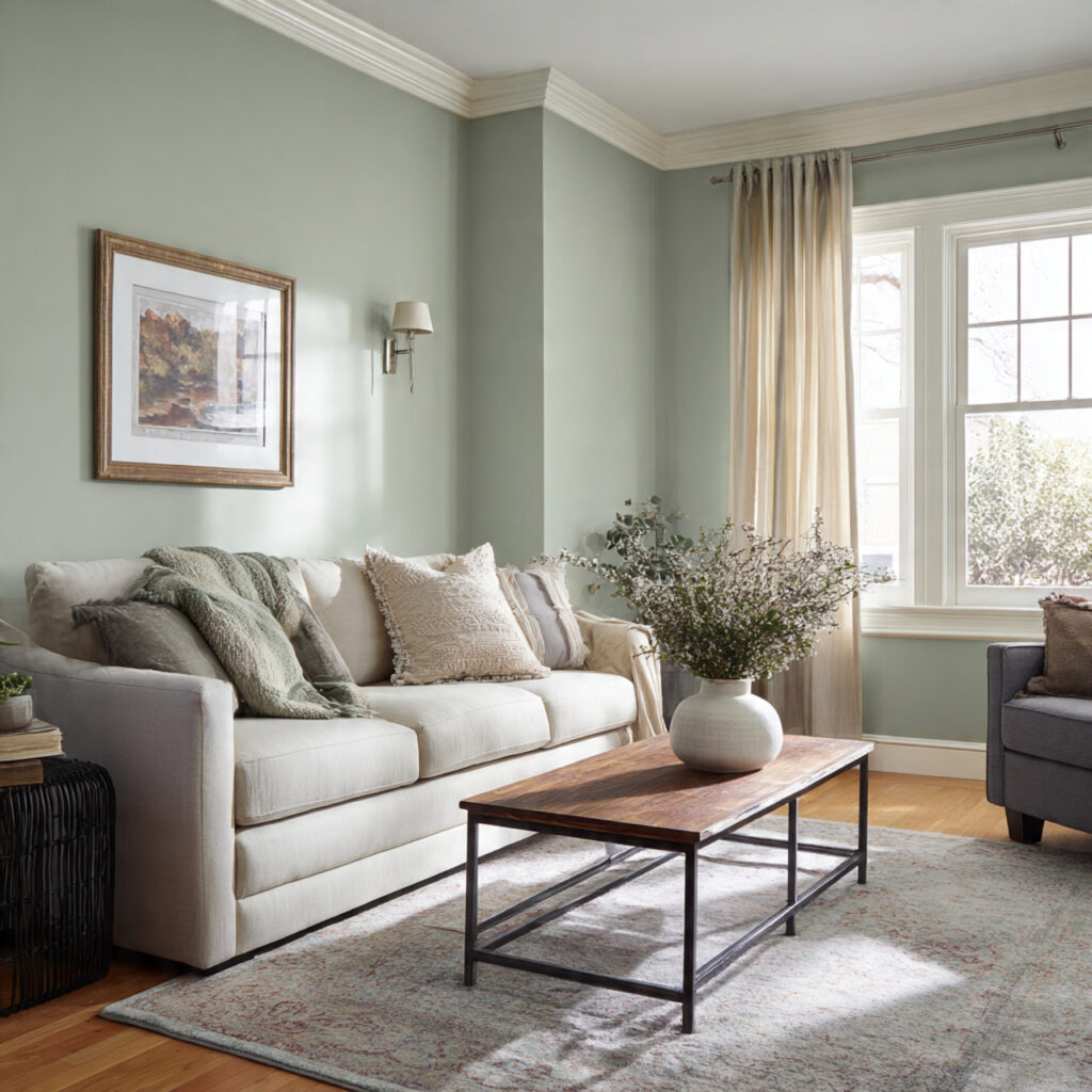 26 Sage Green Living Room Ideas That Look Calm and Elegant 2 sage green walls create a calm and
