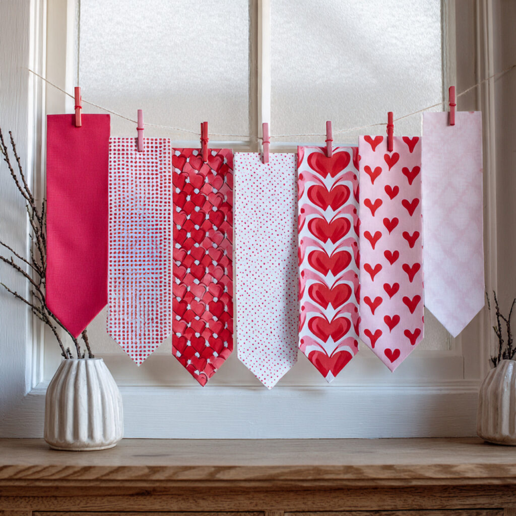 soft fabric valentine banners