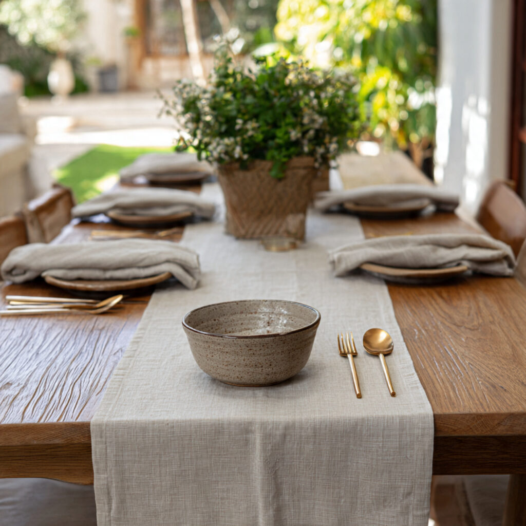 soft linen table runners
