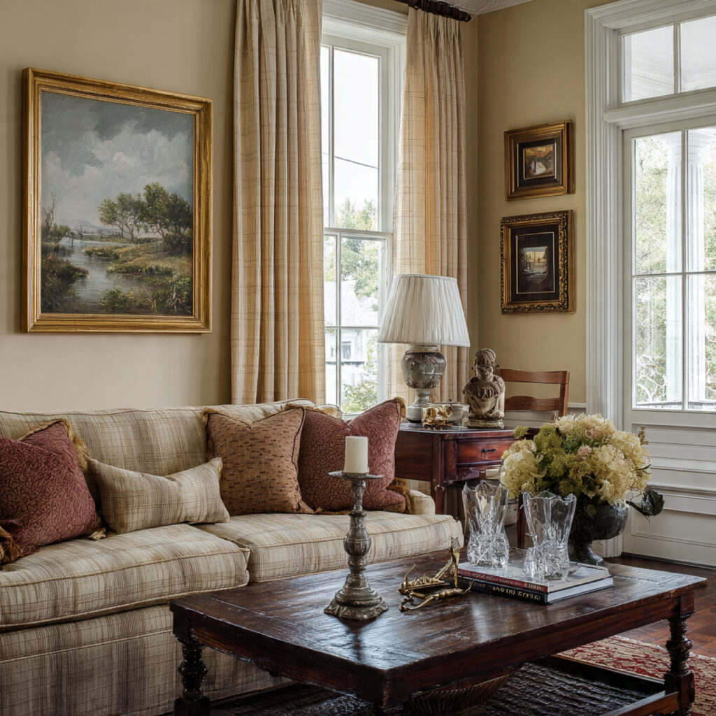 southern home decor with antique accents