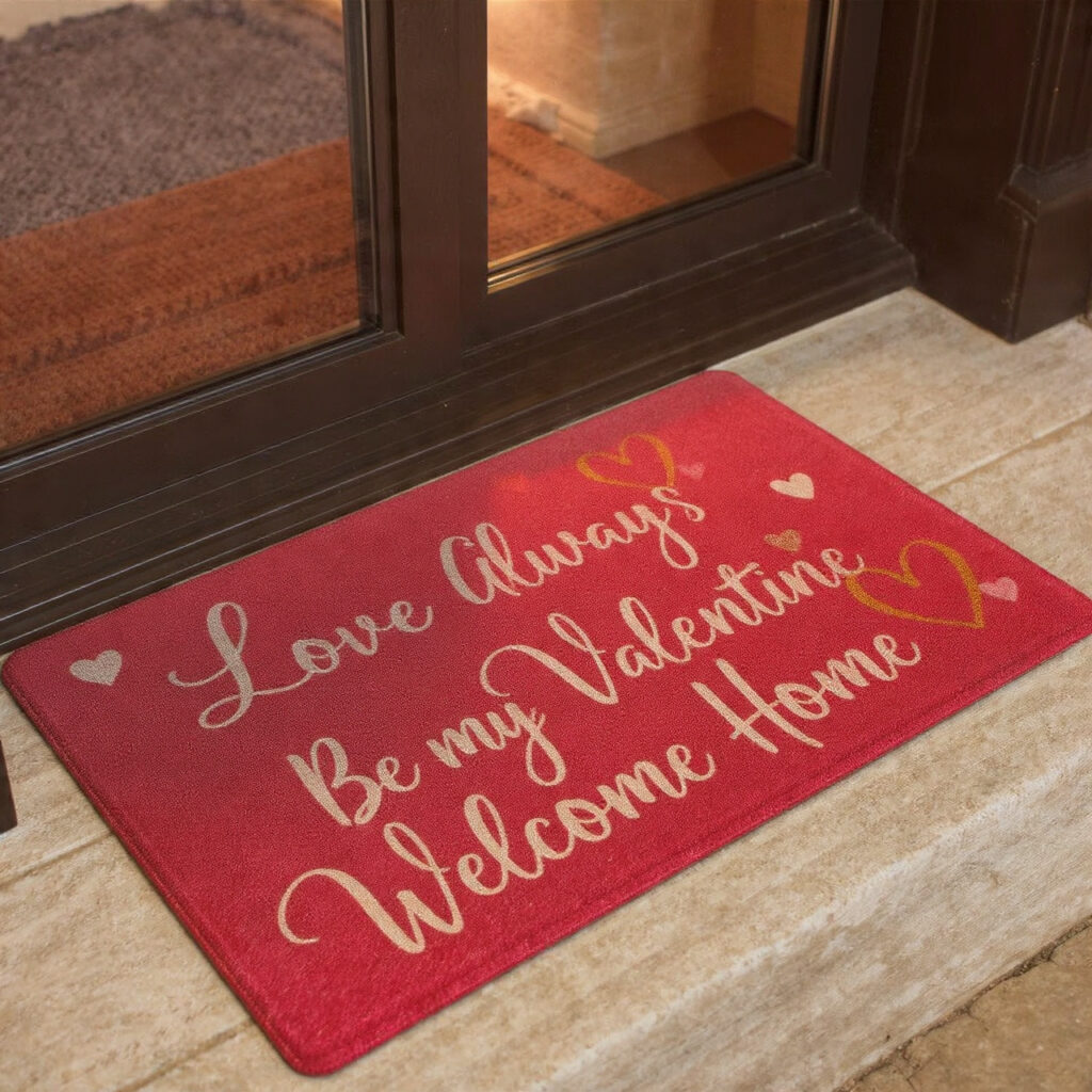 valentine door mats with soft messages