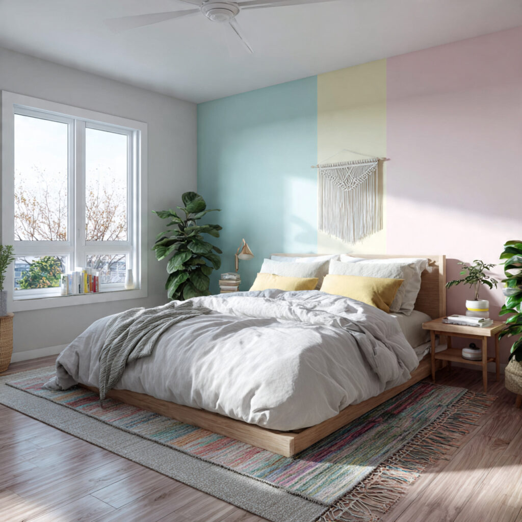 Soft Pastel Accent Wall