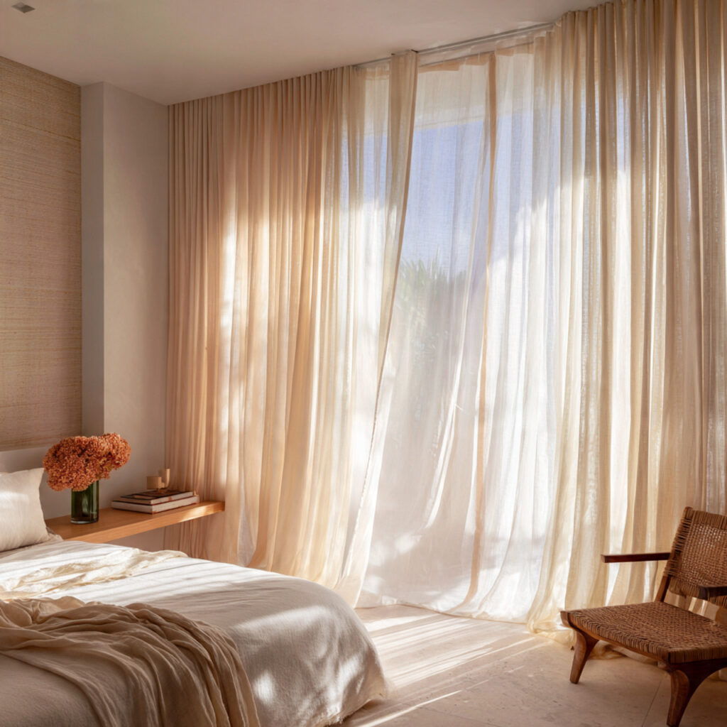 Sheer Curtains from Ceiling to Floor