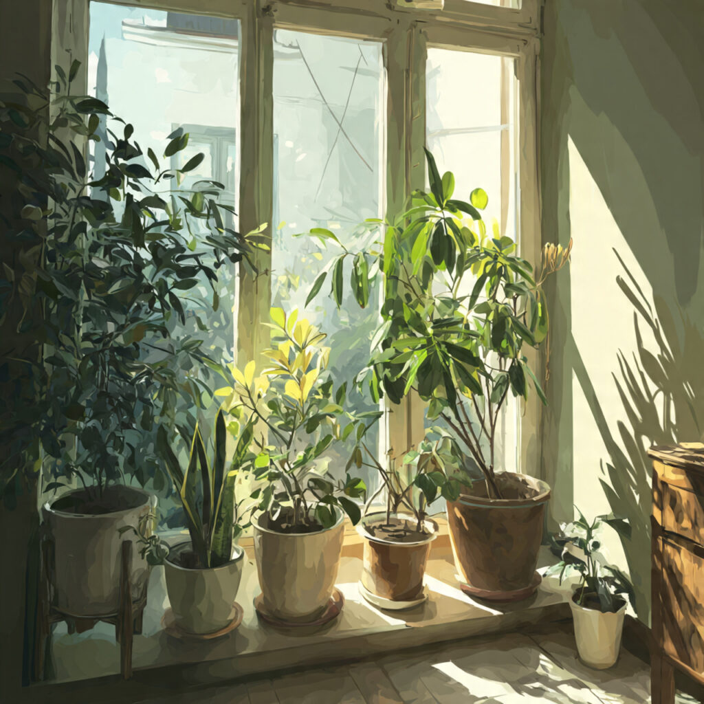 Cluster Potted Plants at Different Heights