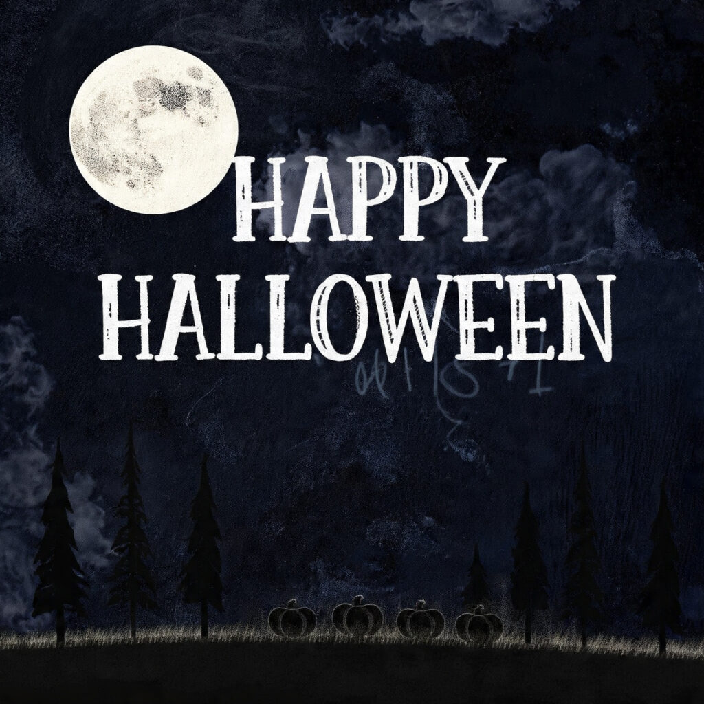 a chalkboard silhouette scene with a horizon