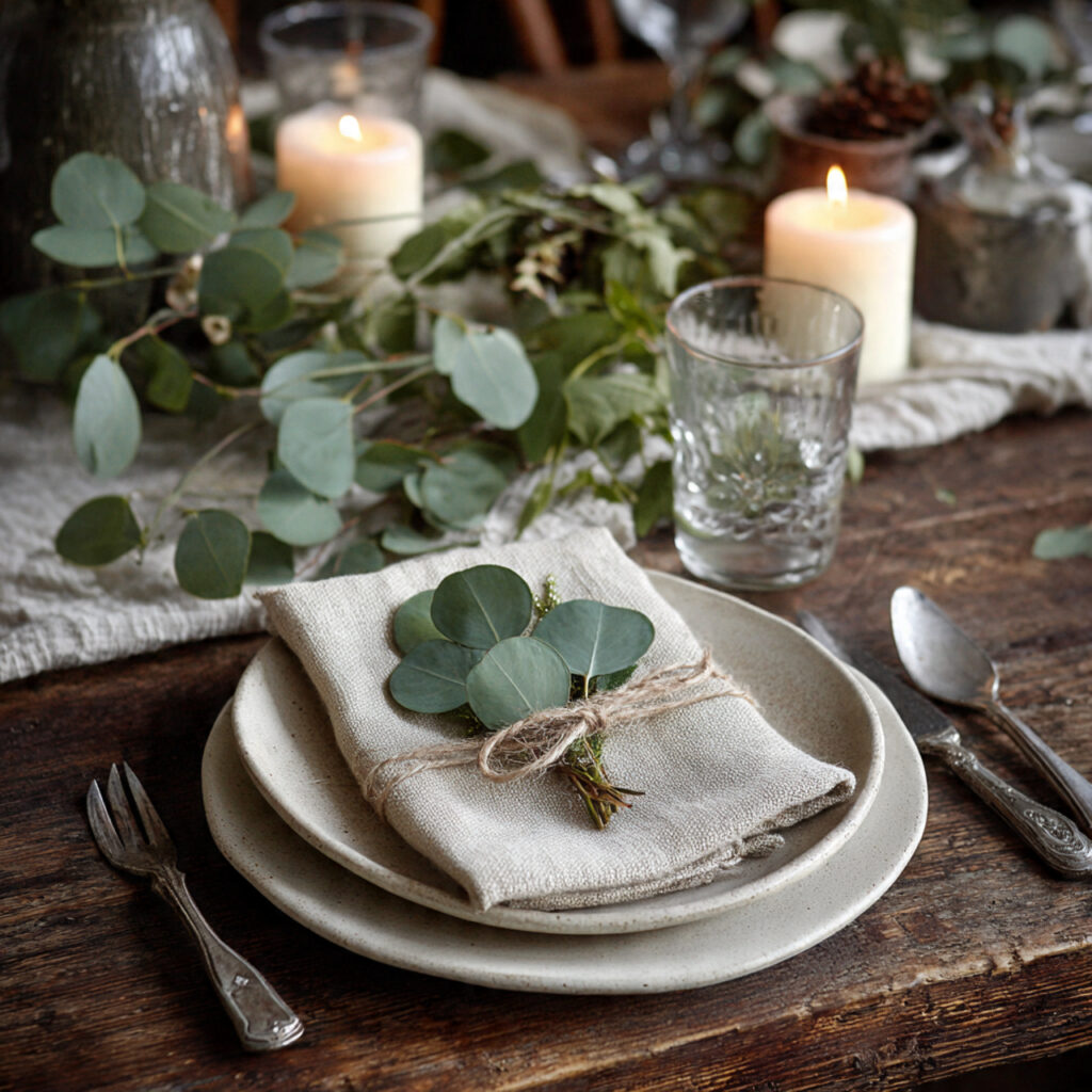 a fresh thanksgiving table using a small