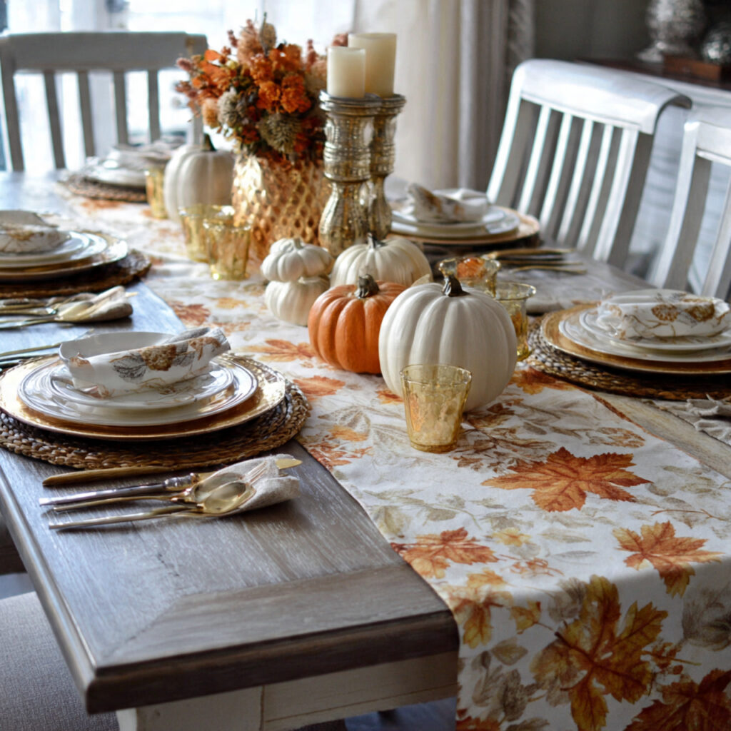 a simple but festive and welcoming thanksgiving