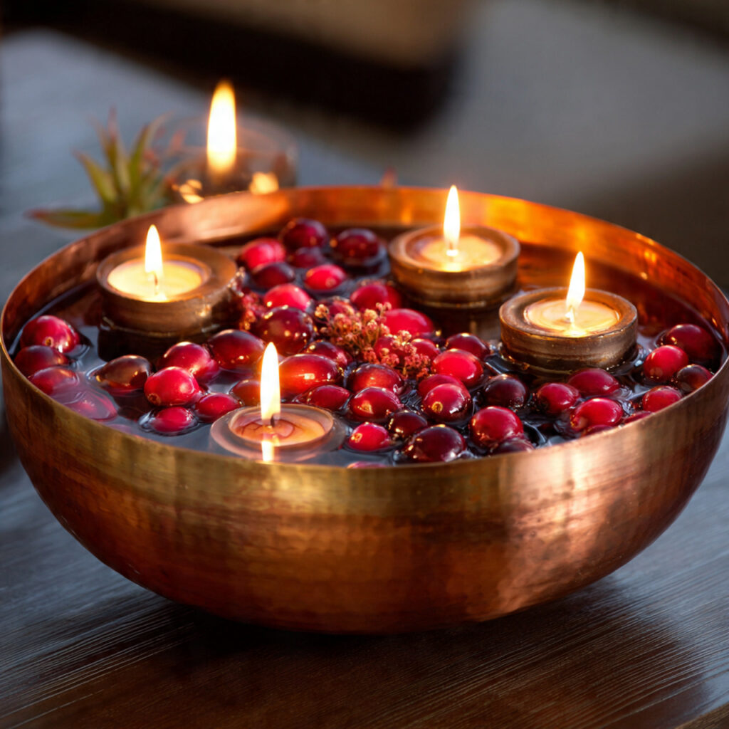 an elegant thanksgiving centerpiece using a wide