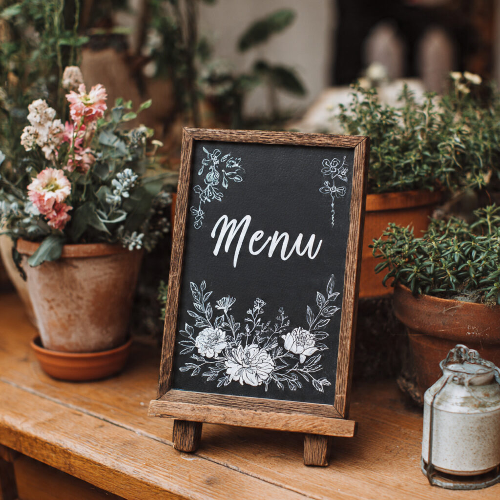 Spring Chalkboard Menu