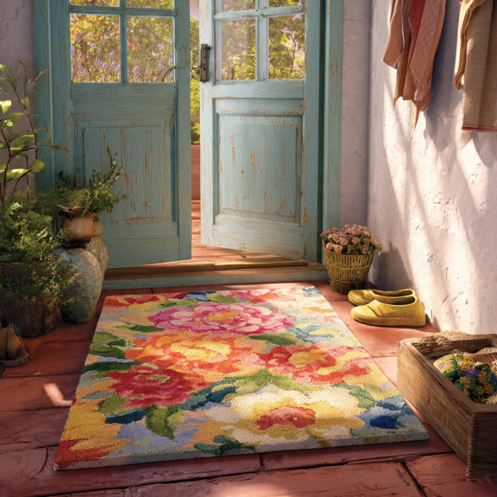 Cheerful Welcome Mat