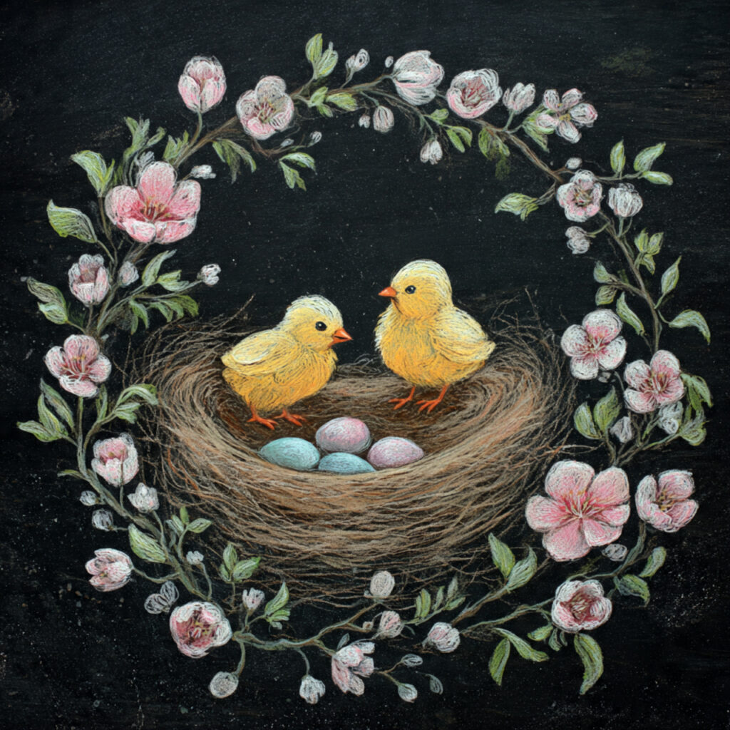 Chick and Nest Scene