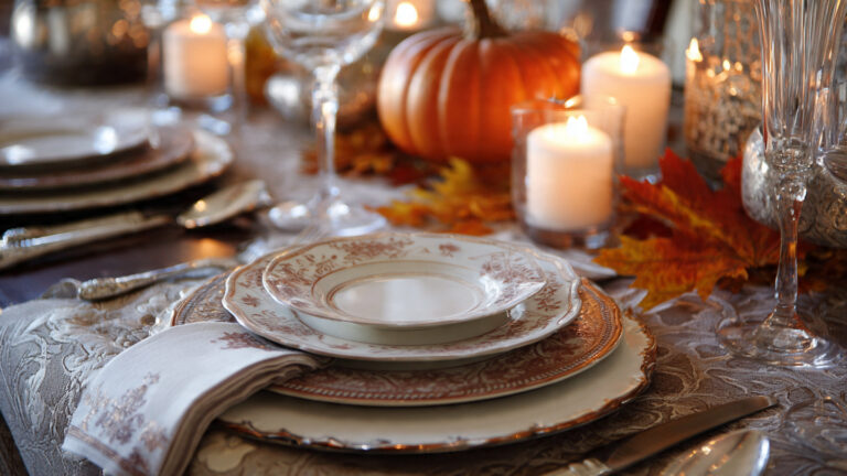 Thanksgiving Dinner Table Setting