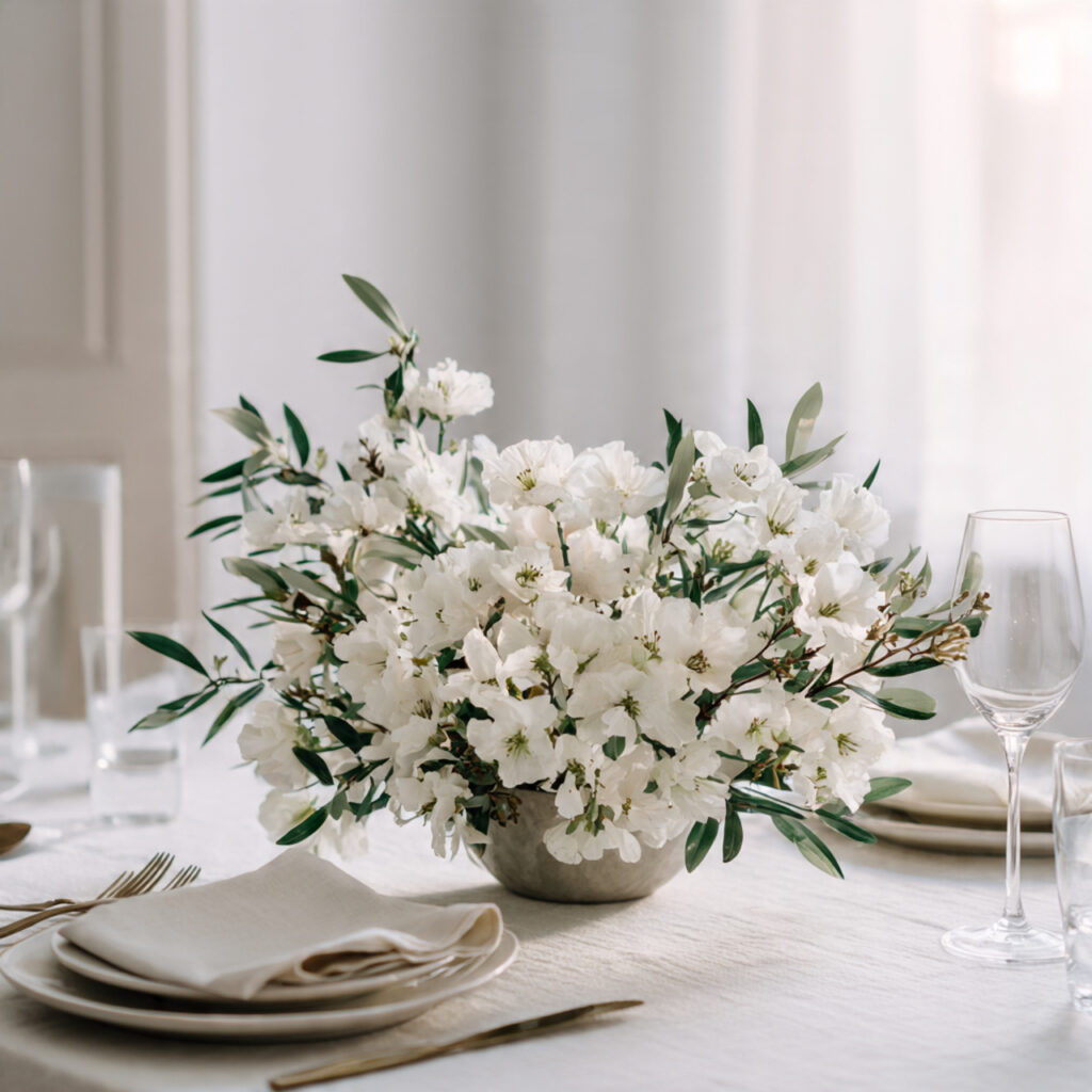 White and Green Elegance