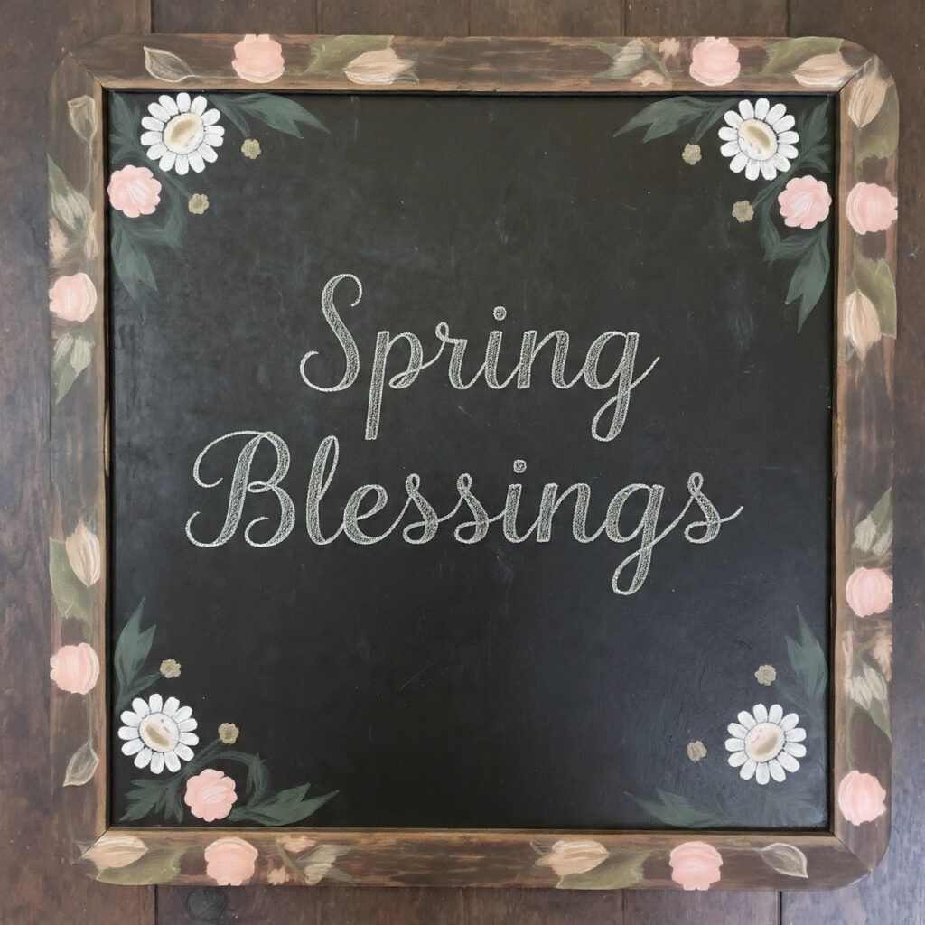 Floral Border with Spring Greeting