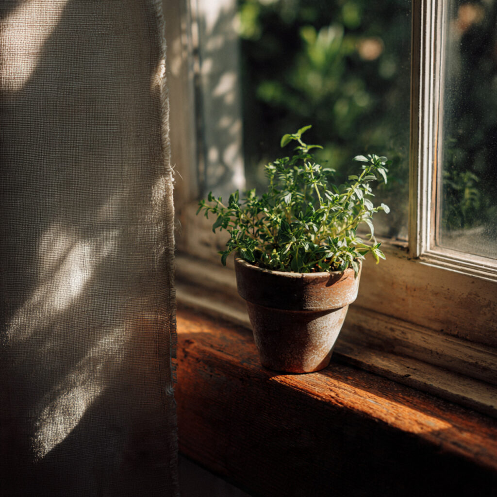 Herb Pot on the Windowsill