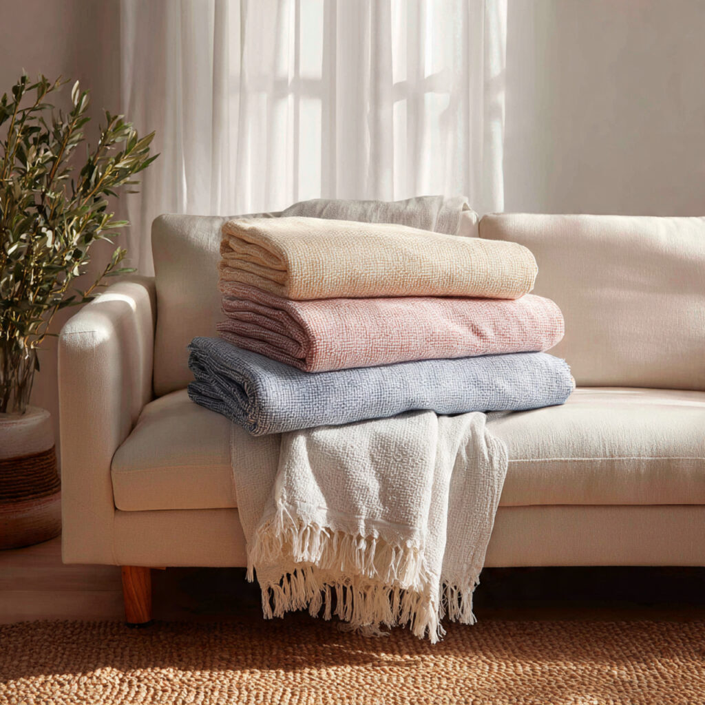 29 Spring Living Room Decor Ideas You Need to Save Today 4 Lighter Throw Blankets