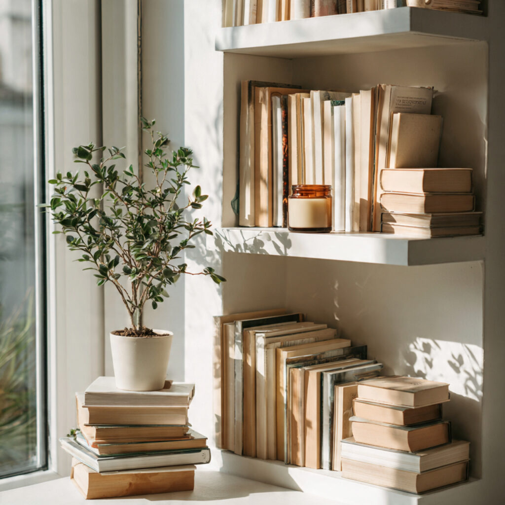 Style Bookshelves After Cleaning Them