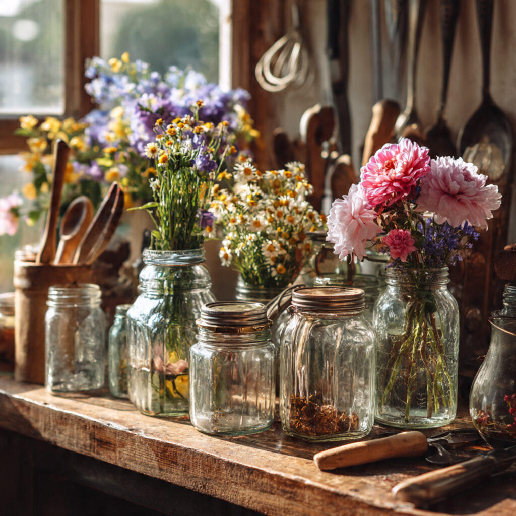 Vintage Canning Jar Storage