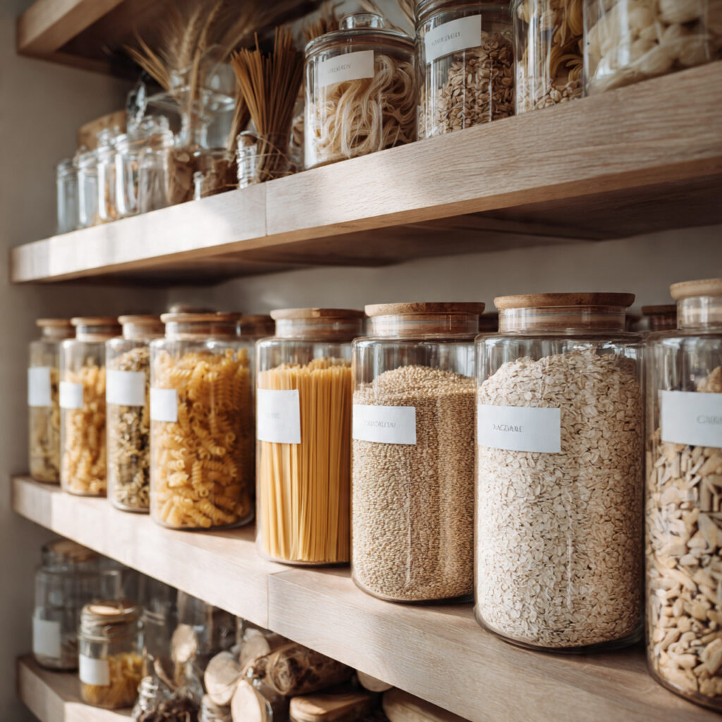 Organize the Pantry by Decanting Into Matching Containers