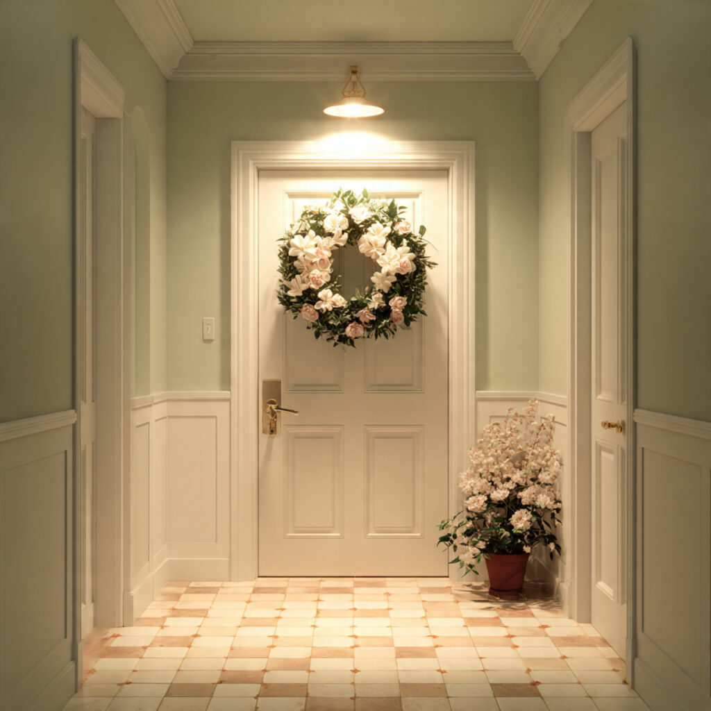 Door Wreath Installation