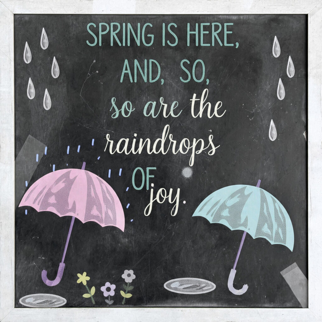 Rainy Day Spring Scene
