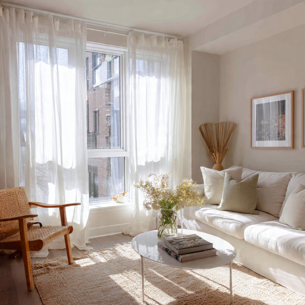 Sheer Curtains to Invite Spring Light